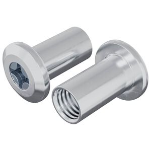 vidaXL Užrakto veržlė 2 vnt. Nikelio M6 x 15 mm Plienas