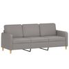 vidaXL Trivietė sofa su pakoja, &scaron;viesiai pilka, 180cm, audinys