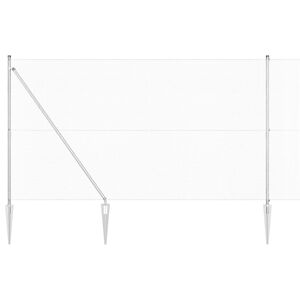 vidaXL Suvirintas vielinis tvoras su smailiais galais 50 x 1,5 m