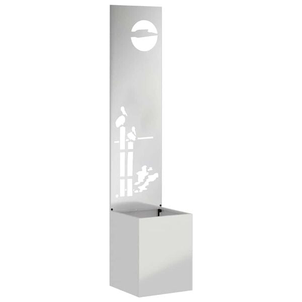 vidaXL Sodo privatumo ekranas &bdquo;Fretwork&ldquo; Sidabro 32 x 150 cm