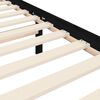vidaXL Lovos rėmas su galvūgaliu, juodas, medienos masyvas, dvivietis