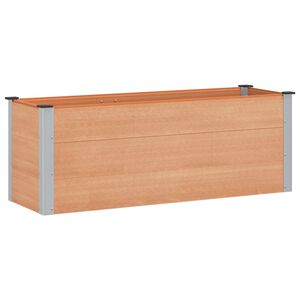 vidaXL Paauk&scaron;tinta sodo lova Ruda 150 x 50 x 54 cm aliuminis