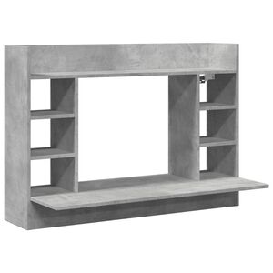 vidaXL Sieninis ra&scaron;omasis stalas, betono pilkas, 105x48x75cm, mediena