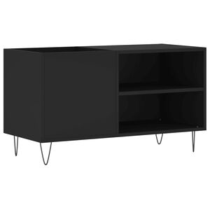 vidaXL Vinilinių plok&scaron;telių spintelė, juoda, 85x38x48cm, mediena