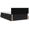 vidaXL Lova su daiktų laikymo vieta ir LED Juoda 140 x 200 cm audinys