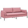 vidaXL 3-Vietis Sofa Rožinė 222 x 81 x 89 cm Aksomas