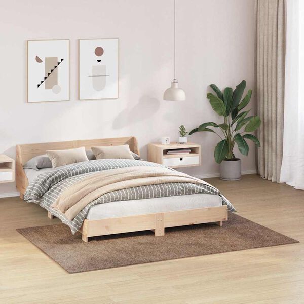 vidaXL Neslystantis plaukuotas kilimas Ruda 140 x 200 cm PP