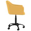 vidaXL Pasukama valgomojo kėdė, geltonos spalvos, aksomas