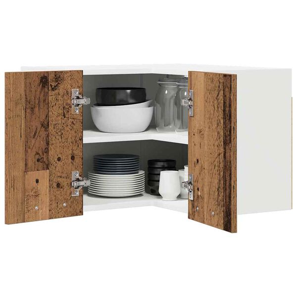 vidaXL Pakabinama spintelė Senos medienos ir baltos 57 x 57 x 40 cm