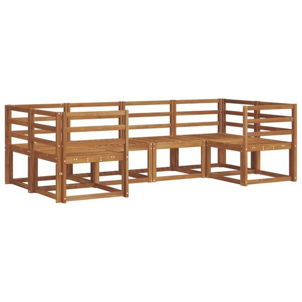 vidaXL Lauko sofos komplektas 6 pcs Natūrali Kietos akacijos mediena