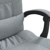 vidaXL Atlošiama masažinė biuro kėdė, šviesiai pilkos spalvos, audinys