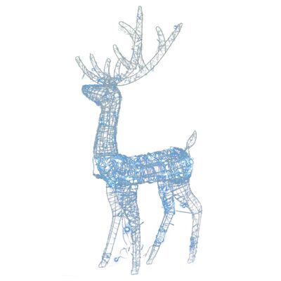 vidaXL Kalėdinės dekoracijos elniai, 2vnt., 120cm, akrilas, šalti