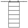 vidaXL Stumdomos durys su įrangos rinkiniu, 90x205cm, ESG ir aliuminis