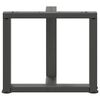 vidaXL Kavos staliuko kojelės, T formos, 2 vnt., antracito spalvos, 50x25x(42-43) cm, plienas