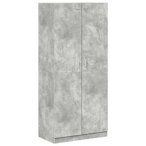 vidaXL Drabužių spinta, betono pilka, 90x52x200cm, apdirbta mediena