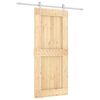 vidaXL Slankios durys Natūrali ir Balta 90 x 210 cm