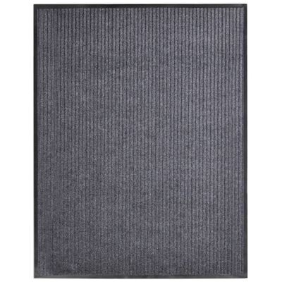 vidaXL Durų kilimėlis, pilkos spalvos, 117x220cm, PVC