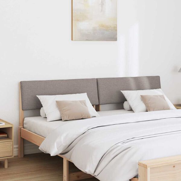 vidaXL Apmu&scaron;ta lovos galvūgalis Taupe 180 cm Kietos pu&scaron;ies mediena