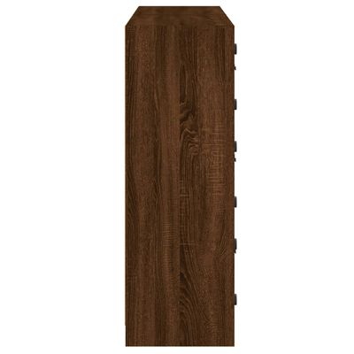 vidaXL Knygų spinta su durelėmis, ruda ąžuolo, 136x37x109cm, mediena