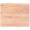 vidaXL Stalvir&scaron;is, &scaron;viesiai rudas, 60x50x(2-4) cm, medienos masyvas