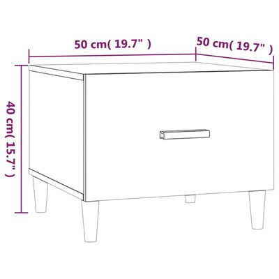 vidaXL Kavos staliukai, 2vnt., juodi, 50x50x40cm, apdirbta mediena