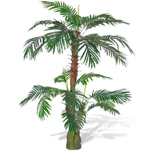 vidaXL Dirbtinis paprastasis cikas su vazonu, žalias, 150 cm