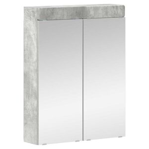 vidaXL Vonios veidrodžio spinta TULUM Betono pilka 60 x 16,5 x 78 cm