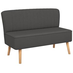 vidaXL Sofa, tamsiai pilka, audinys, 117x55,5x77cm