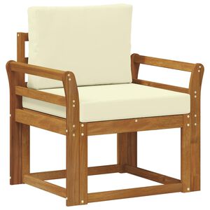 vidaXL Lauko sofa Tvirta akacijos mediena ir poliesteris Natūrali