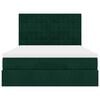 vidaXL Osmanų lovos rėmas su čiužiniais, žalias, 160x200cm, aksomas