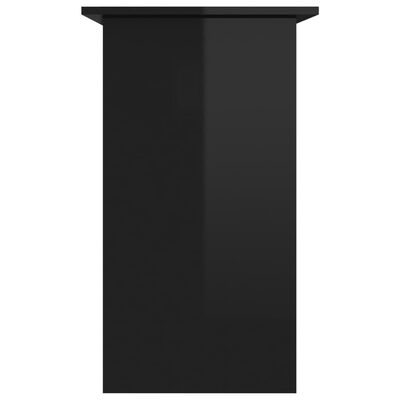 vidaXL Rašomasis stalas, juodos spalvos, 80x45x74cm, MDP, ypač blizgus