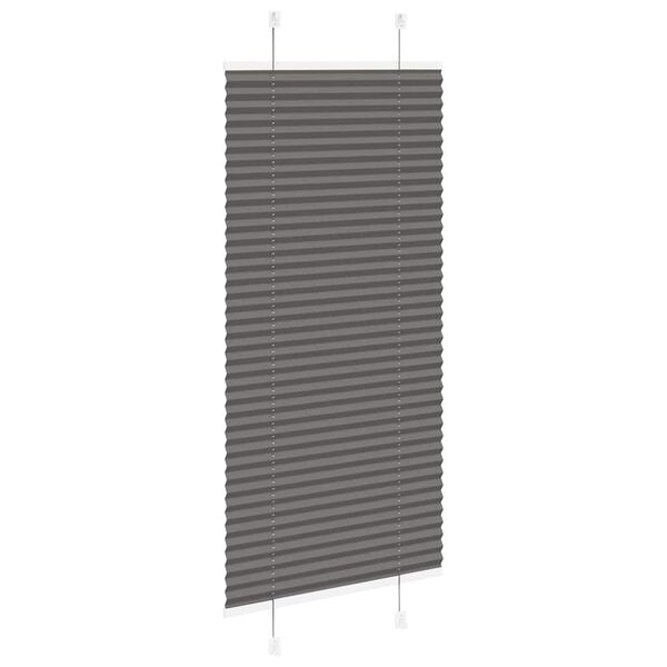 vidaXL Plisuota žaliuze juoda 55x150 cm audinio plotis 54,4 cm
