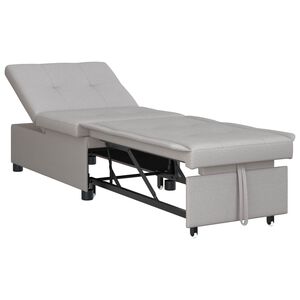 vidaXL I&scaron;traukiama sofa-lova Pilka 194 x 50 x 82 cm audinys