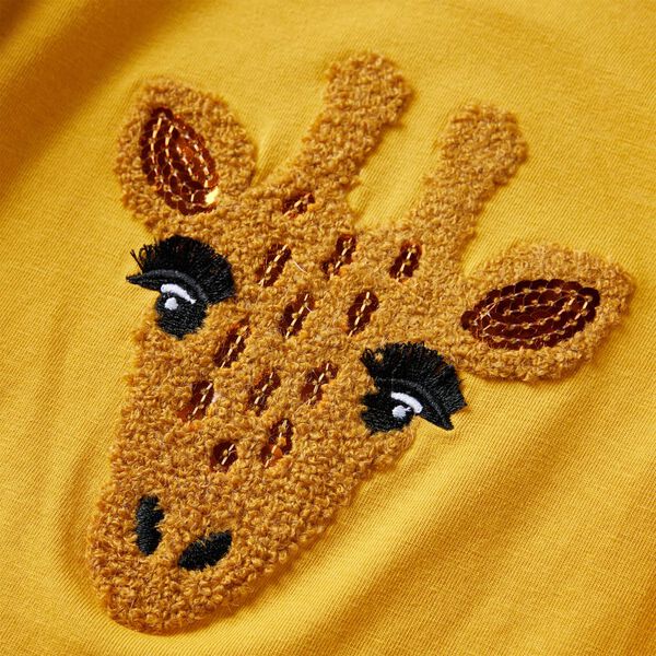 Vaiki&scaron;ki mar&scaron;kinėliai ilgomis rankovėmis, geltonai rudi, 140 dydžio