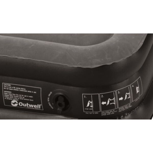 Outwell Pripučiama lova Excellent Single, pilka ir juoda, 200x80x30cm