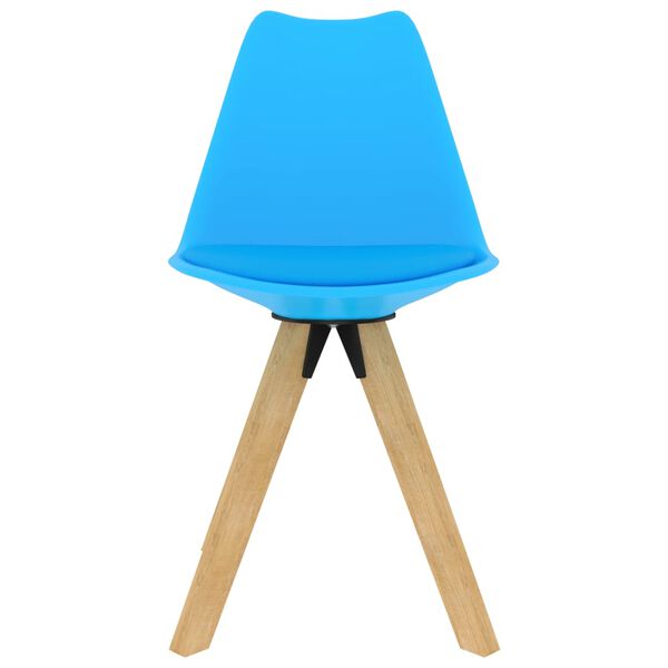 vidaXL Valgomojo kėdės, 2vnt., mėlynos spalvos