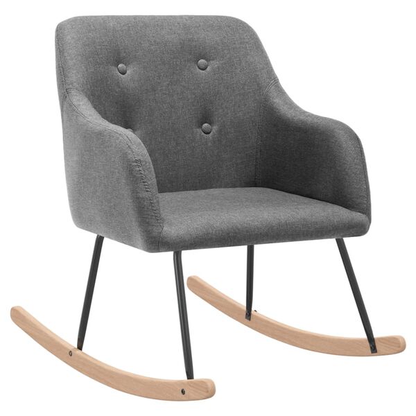 vidaXL Supama kėdė, &scaron;viesiai pilkos spalvos, audinys