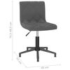 vidaXL Pasukamos valgomojo kėdės, 2vnt., tamsiai pilkos, aksomas