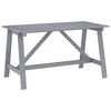 vidaXL Sodo valgomojo stalas, pilkas, 140x70x73,5cm, akacijos masyvas