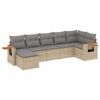 vidaXL Patio Sofa Set 6 vietos Beige and Grey