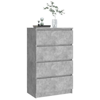 vidaXL Šoninė spintelė, betono pilkos spalvos, 60x35x98,5 cm, mediena