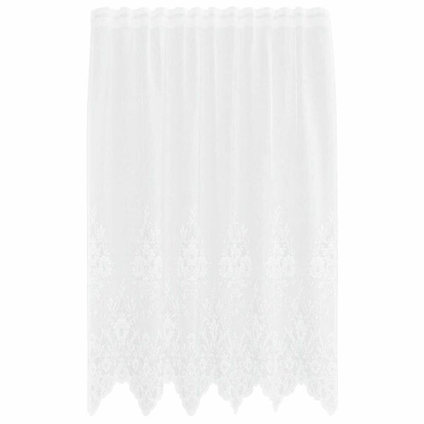 vidaXL Nėrinių Užuolaida Gėlių Balta 140 x 150 cm Poliesteris