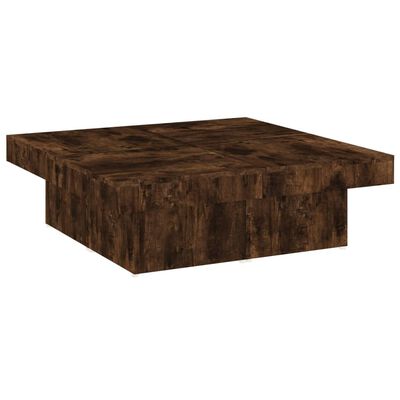 vidaXL Kavos staliukas, dūminio ąžuolo, 90x90x28cm, apdirbta mediena