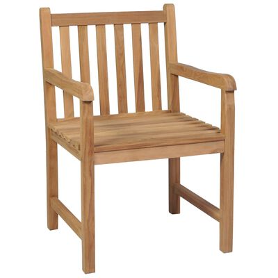 vidaXL Lauko kėdės, 8vnt., tikmedžio medienos masyvas