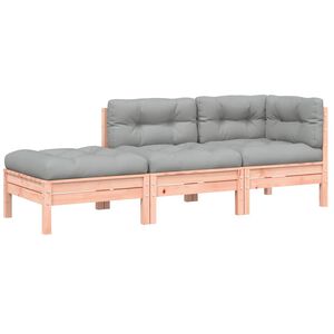 vidaXL trivietė sodo sofa su pagalvėlėmis ir pakoja