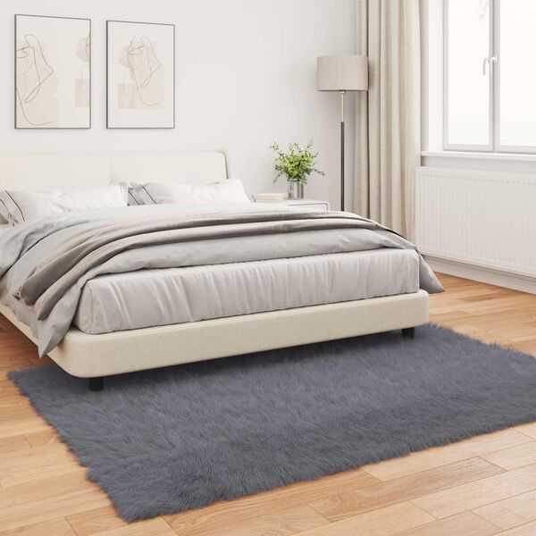 vidaXL Dirbtinio avikailio kilimas Tafalla Antracitas 160 x 230 cm