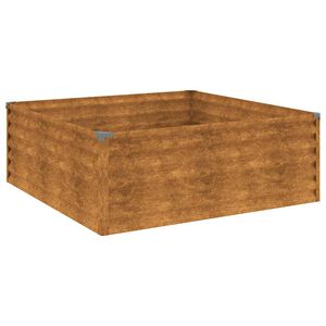 vidaXL Auk&scaron;tas sodo lovelis, 100x100x36cm, Corten plienas