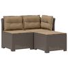 vidaXL 3-vietė sodo sofa su pagalvėlėmis, Rattan i&scaron;vaizda PP