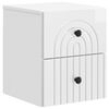 vidaXL Sieninis naktinis staliukas Itin blizgi balta 33 x 34,5 x 40 cm