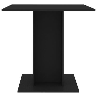 vidaXL Valgomojo stalas, juodos spalvos, 80x80x75 cm, MDP